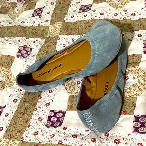 Lucky Brand Blue Suede Flats
